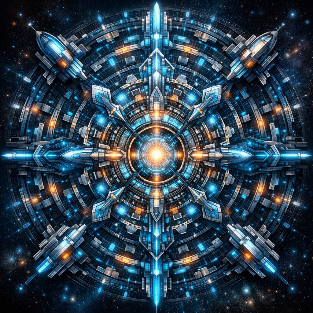 赛博朋克科幻曼荼罗