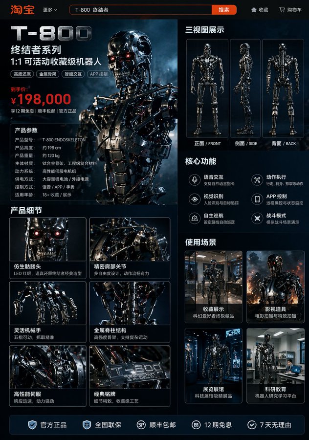 T-800 淘宝商品详情页