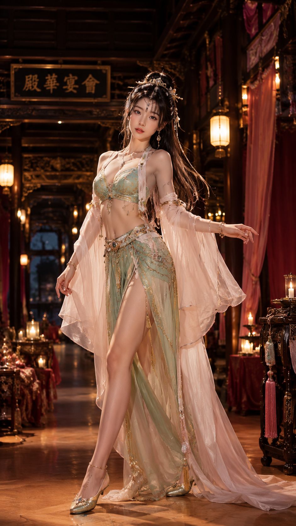 18岁中国网红美女性感舞娘古风宴会 2