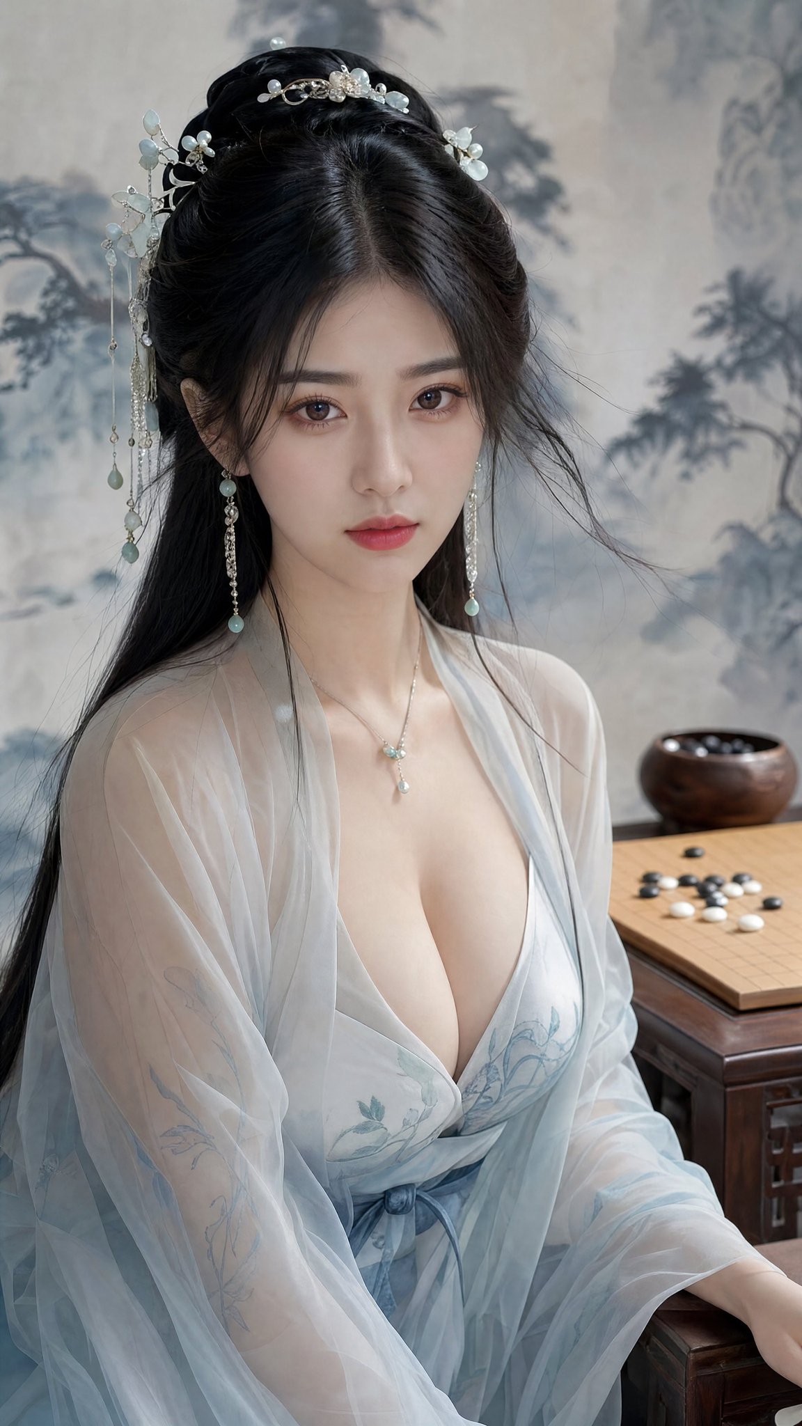 4K写实新中式古风半身女性人像 2