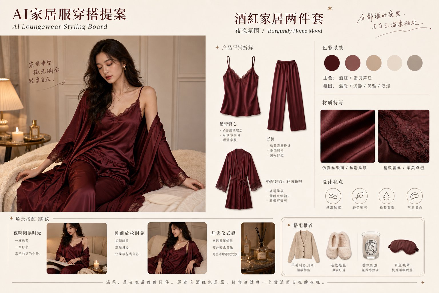 AI家居服品牌提案板设计提示词 2