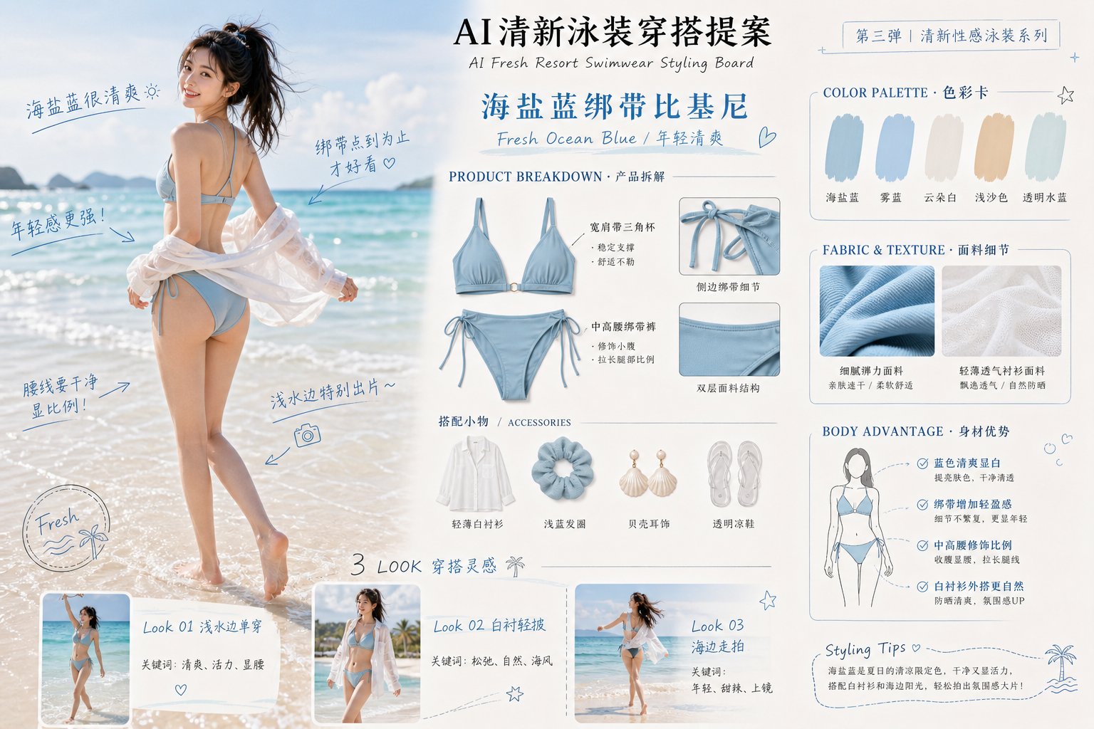 AI泳装穿搭提案 2