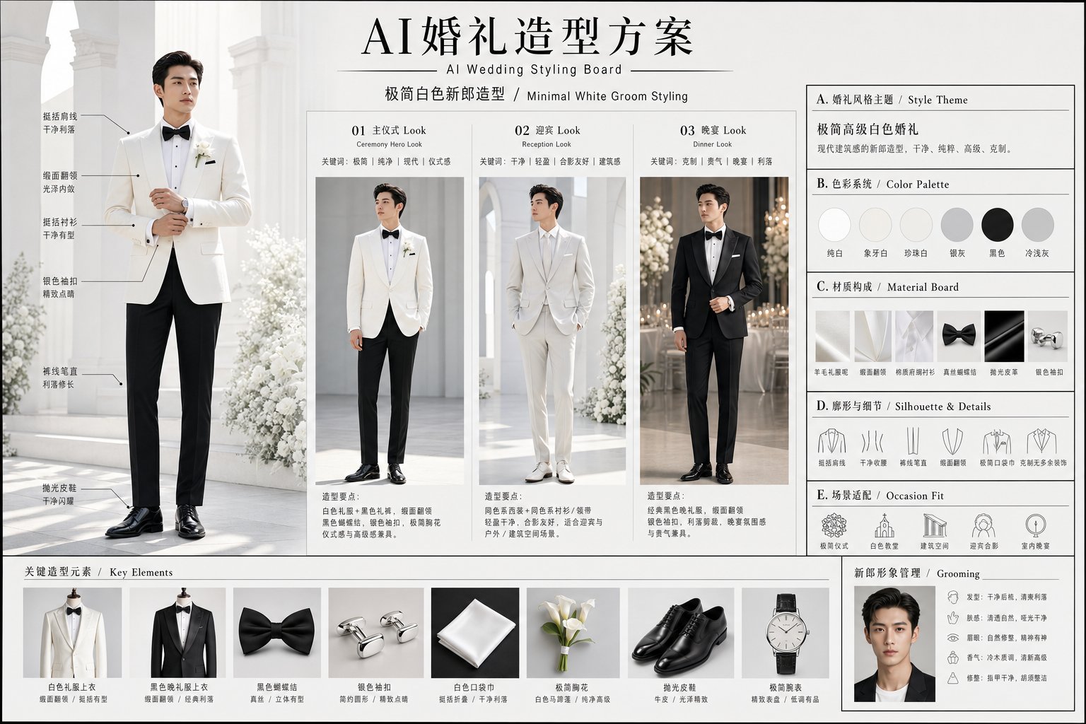 高级AI婚礼造型方案生成设计 2