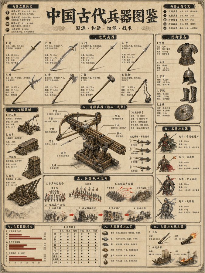 中国古代兵器图鉴百科图版