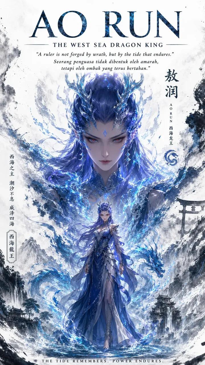 西海龙王敖润史诗奇幻书籍封面 2