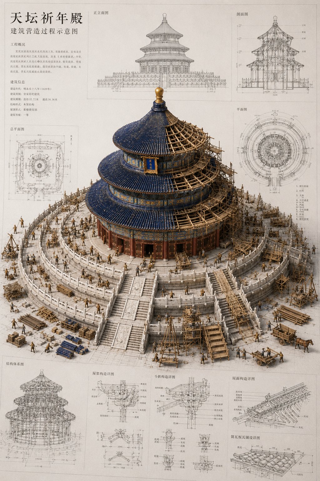 建筑微缩蓝图中国古建模型 2