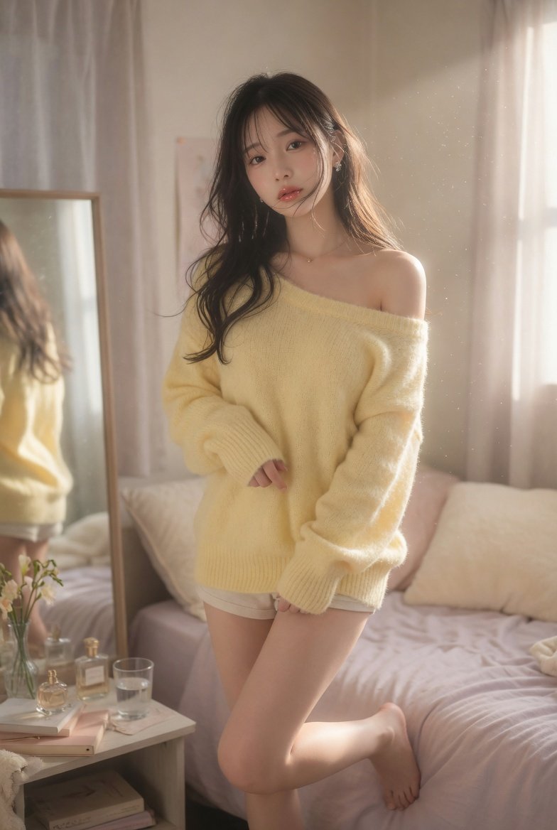 唯美日系少女卧室全景写真