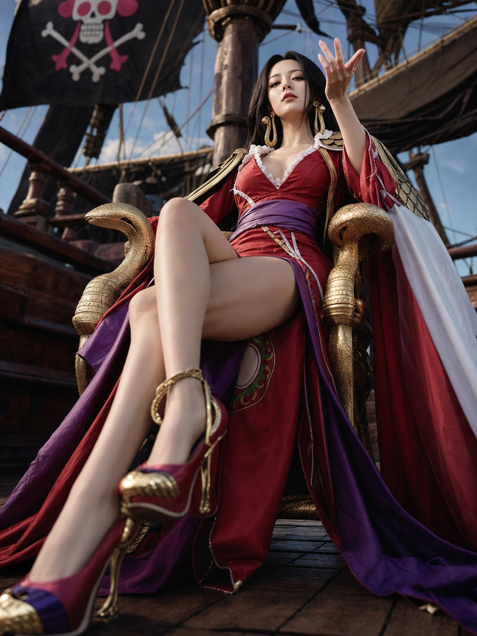 海贼王女帝波雅汉库克写实电影感海报 2