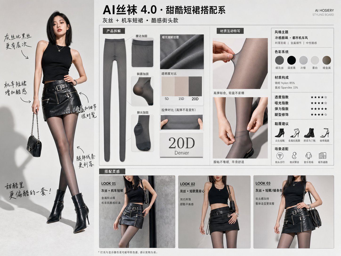 中文时尚短裙丝袜提案图 2