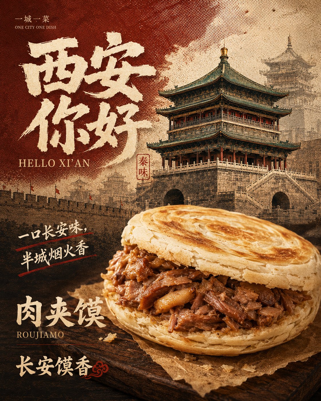 城市味觉档案一城一菜系列海报生成 2