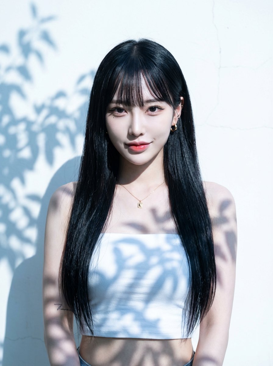 清冷狐眼日系少女的逆光硬影大片