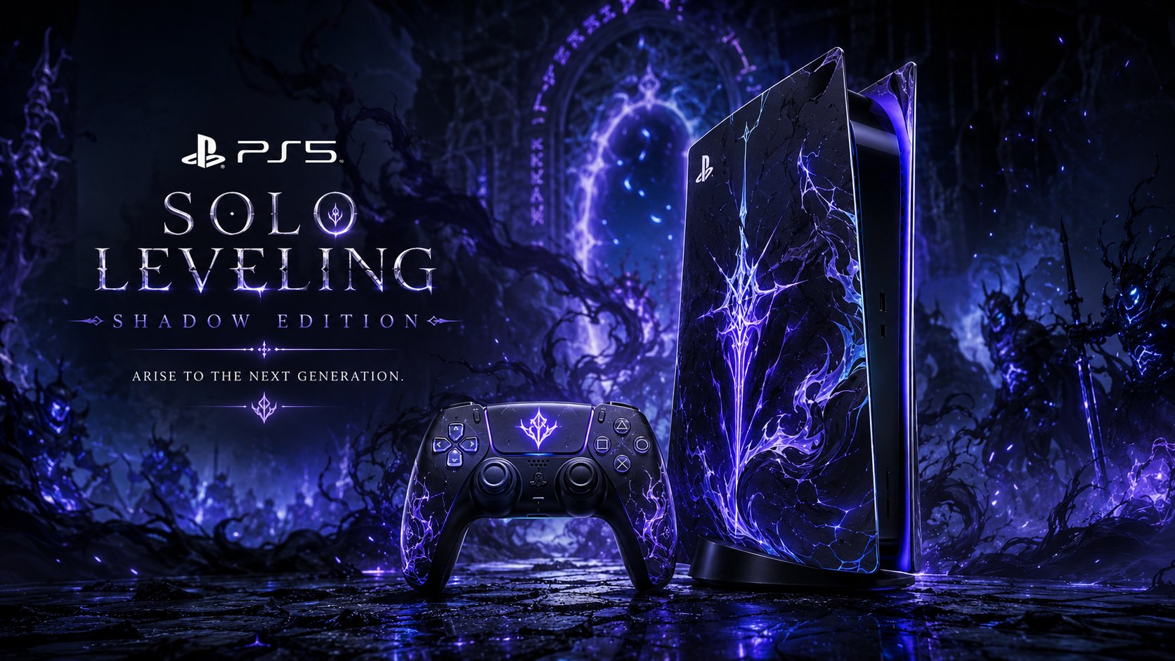 PS5联名定制限定版电影感广告海报 2