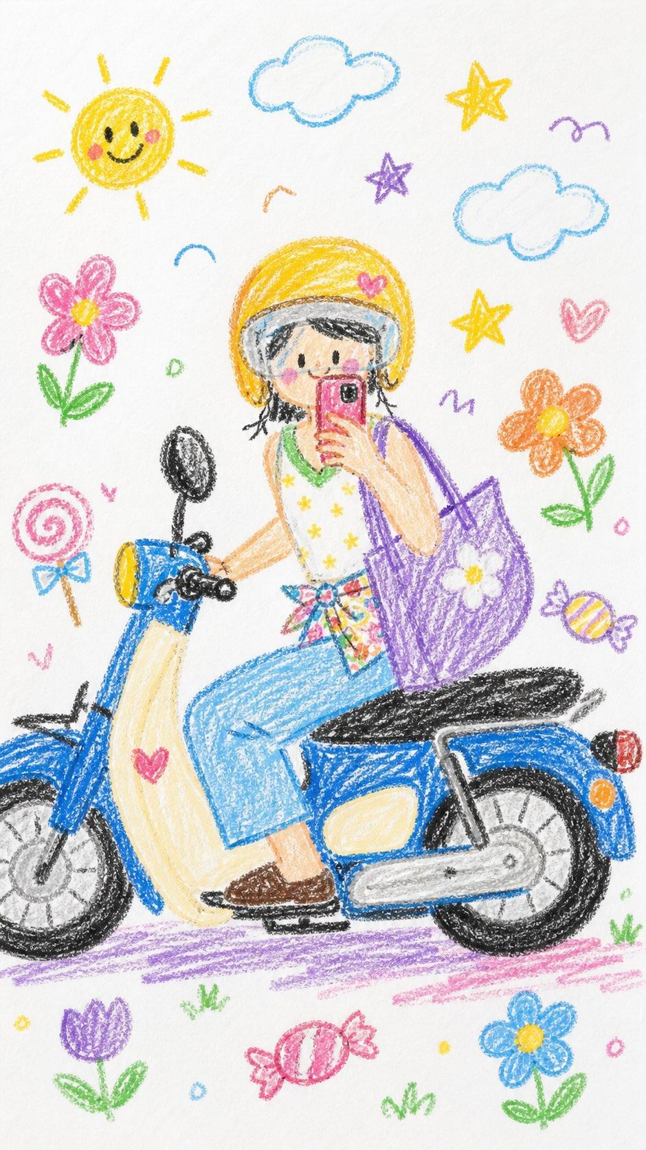 童趣可爱儿童蜡笔画风格 2