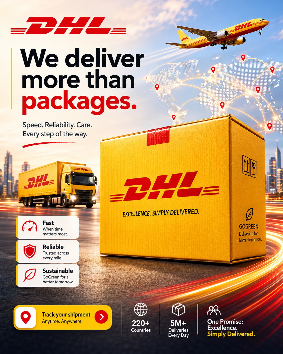 DHL高端品牌创意设计社交媒体营销海报 2