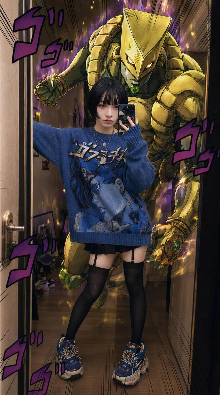 女孩与 “世界” 的动漫风自拍 2