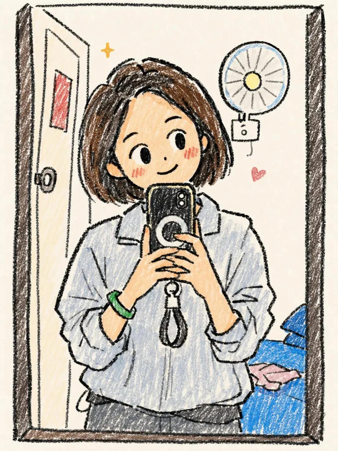 手绘涂鸦风格卡通肖像插画