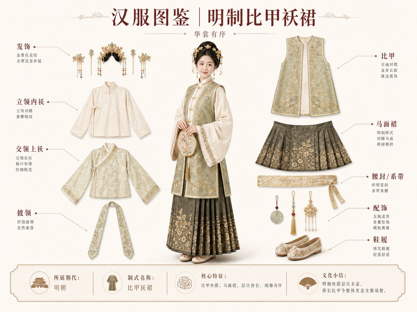 女子汉服图鉴海报 2