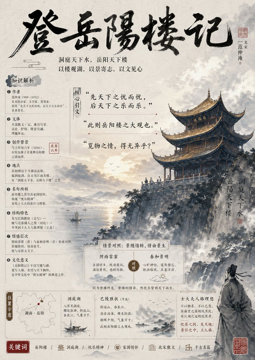 诗意分层诗歌解析海报设计