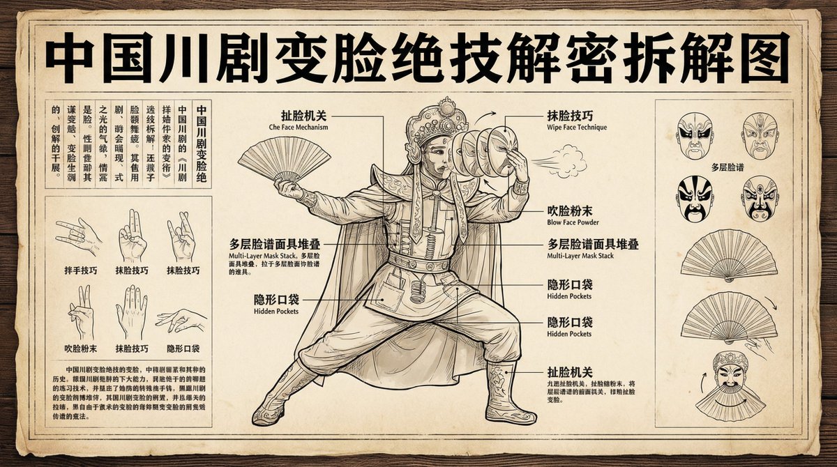 川剧变脸解密拆解图