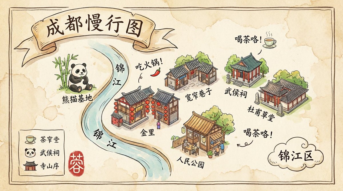 成都旅游地图