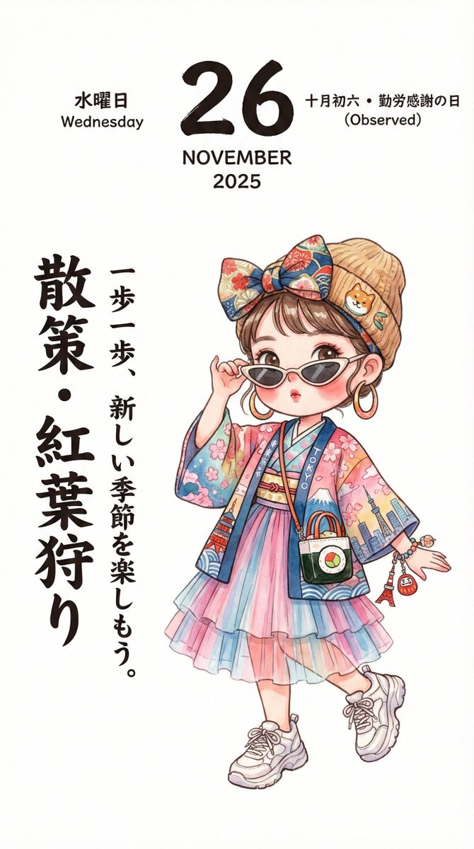 手绘日历插画 2