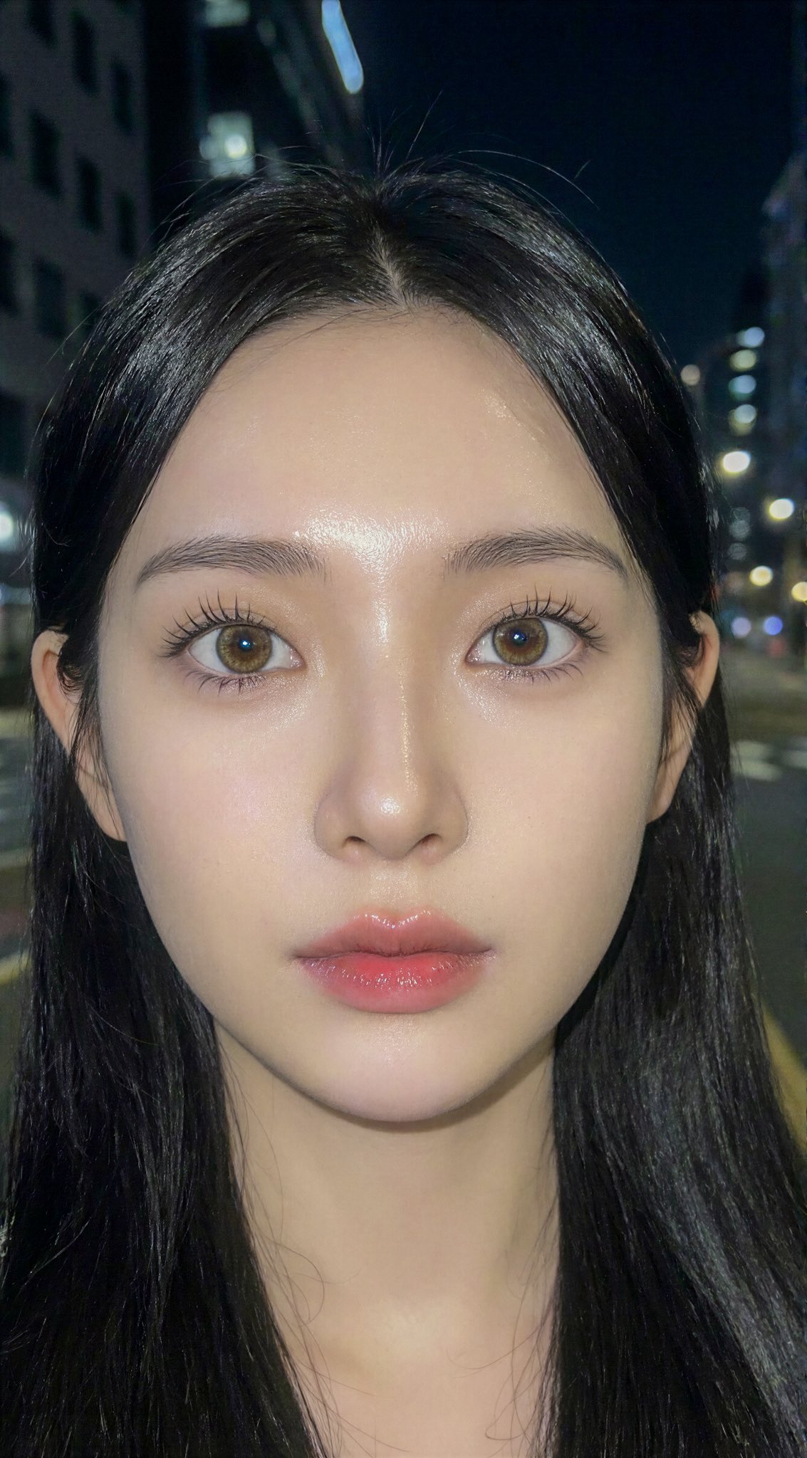 极近距离的自拍照