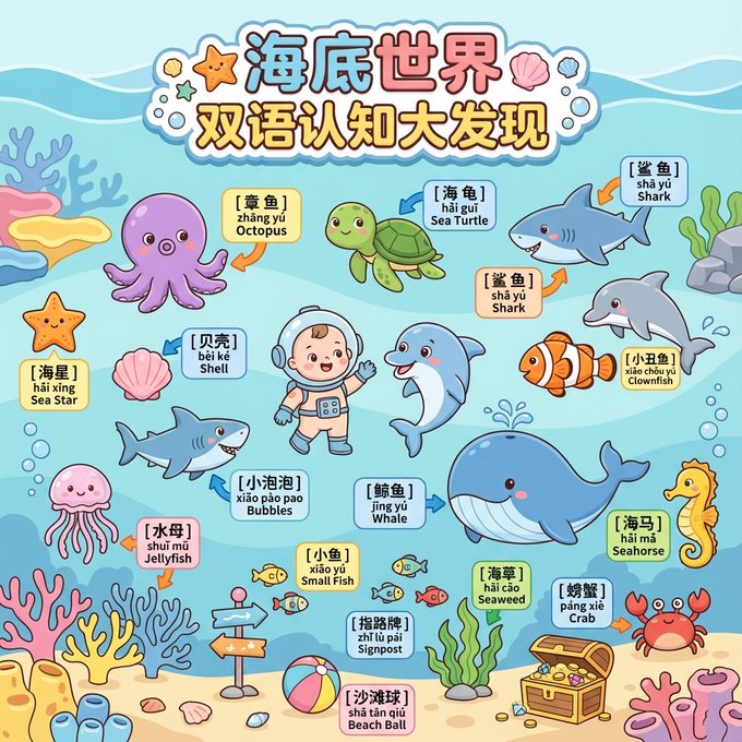 双语认知大发现-海底世界