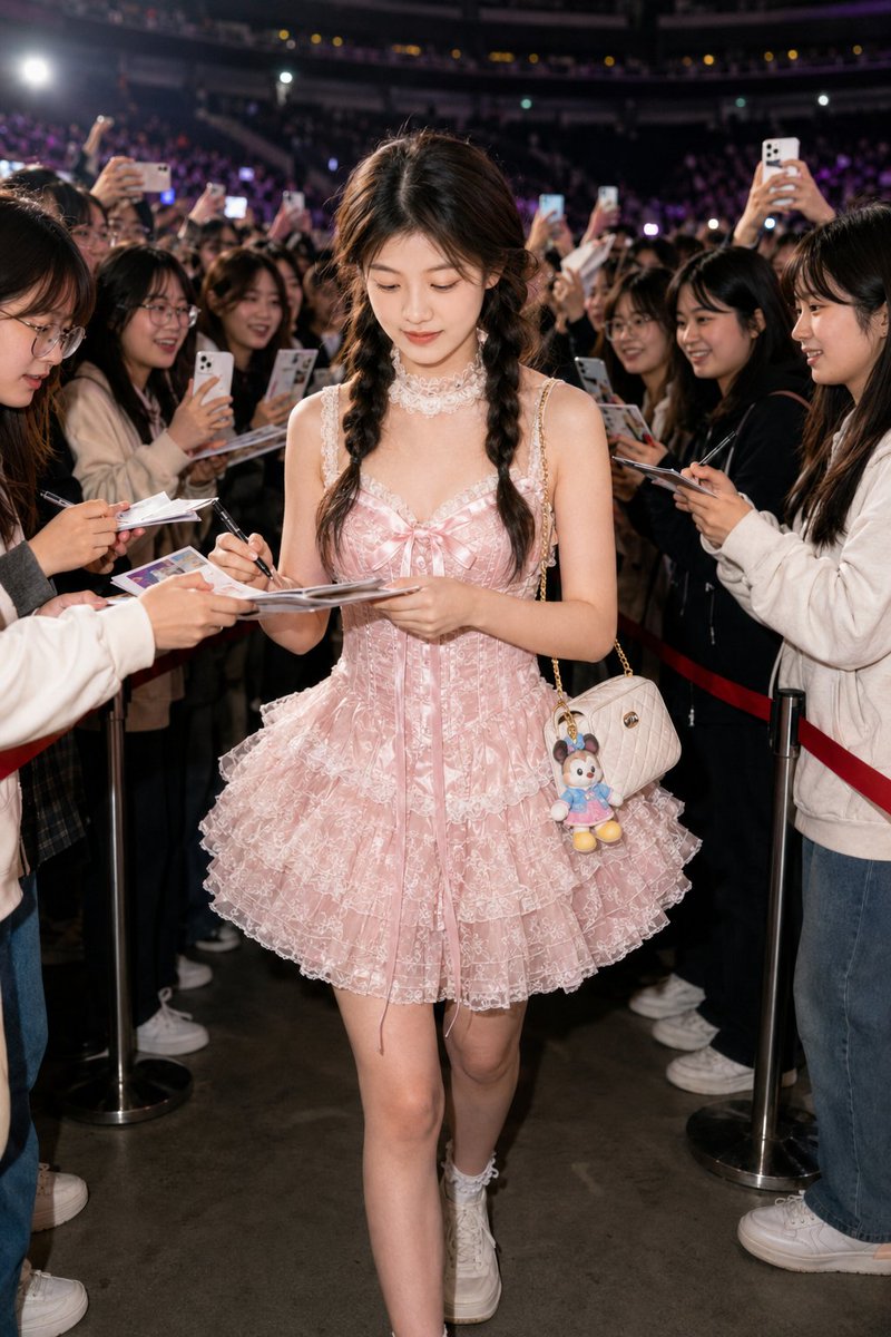 演唱会现场粉丝签售真实抓拍 2