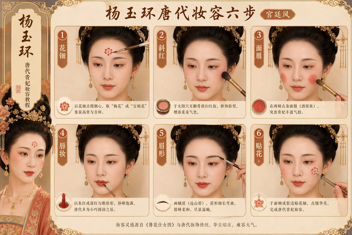 大唐贵妃六步惊艳宫廷妆