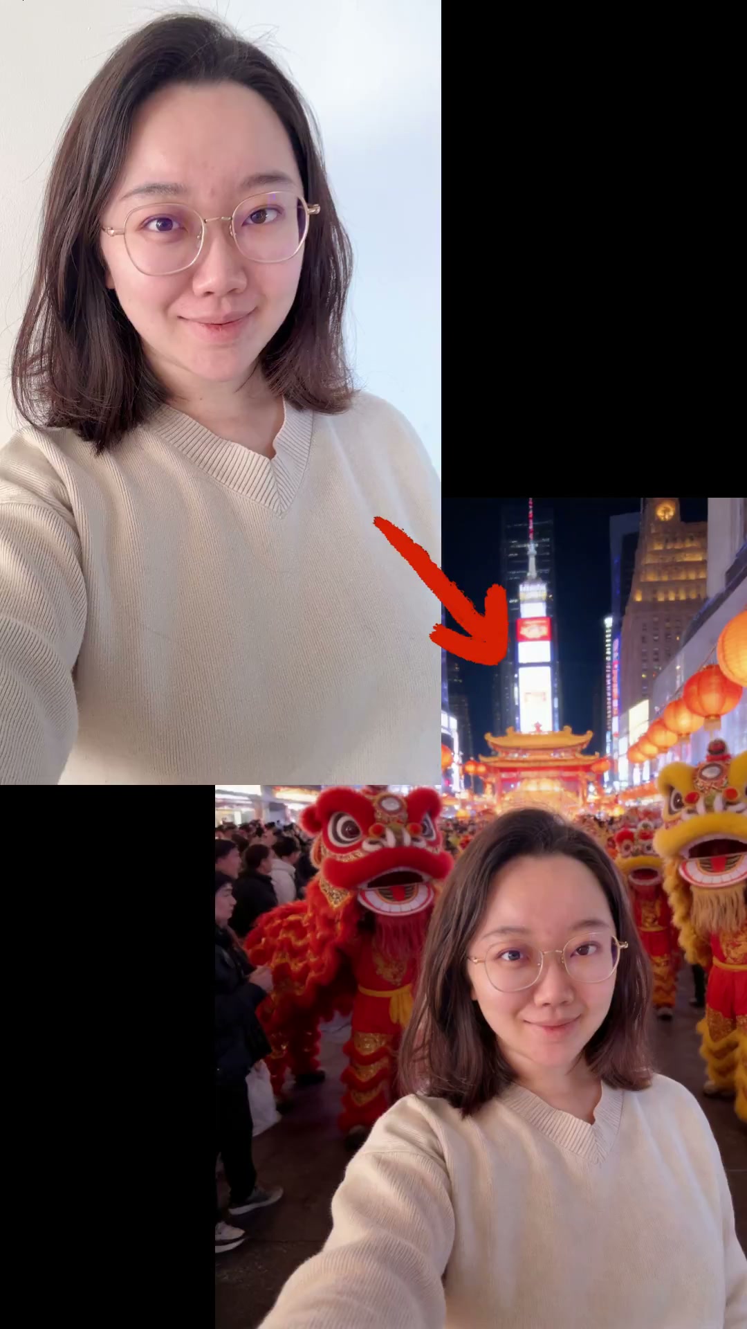纽约时代广场的春节自拍奇遇 1