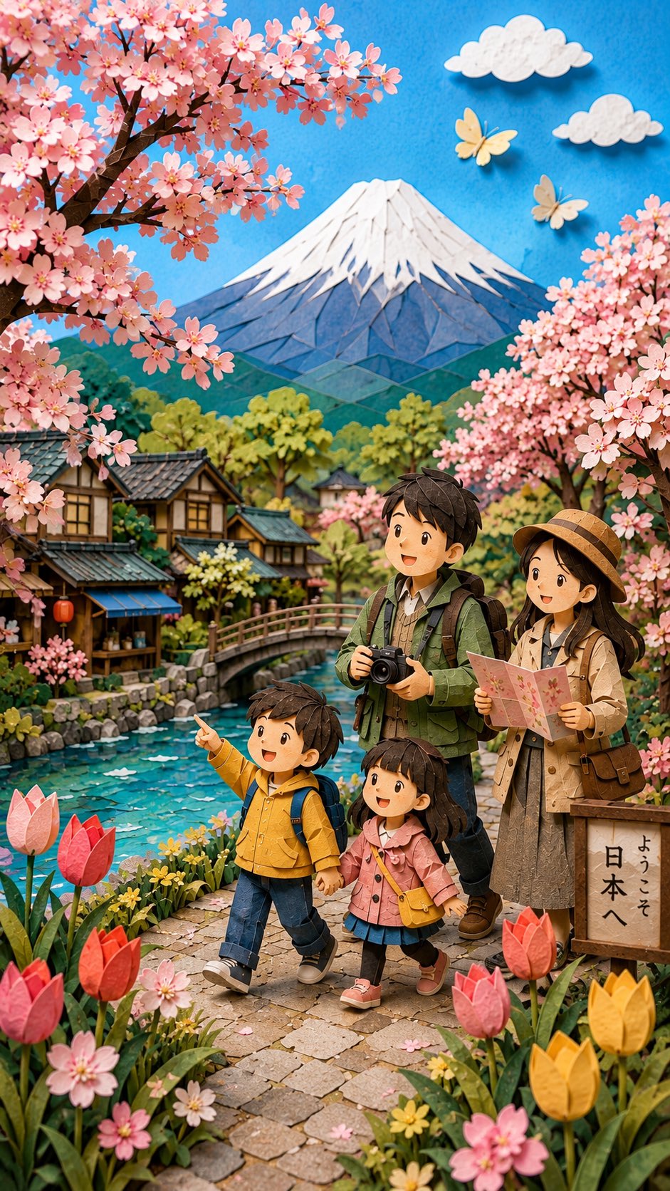 樱花季和风3D纸雕全家欢 2