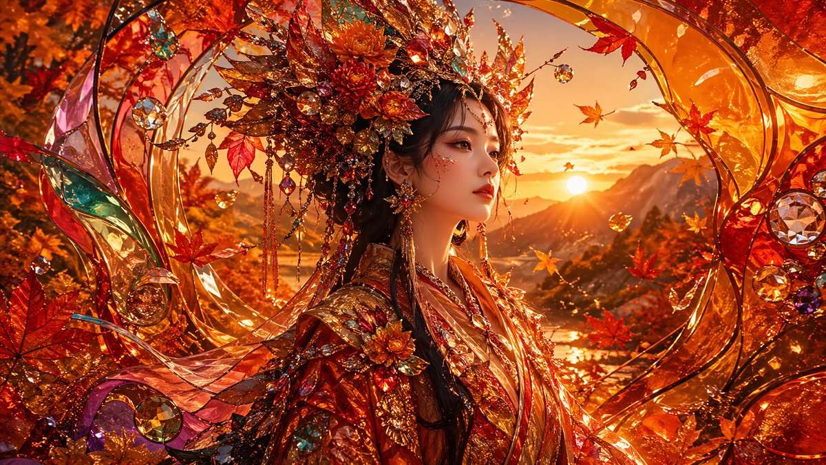 落日余晖下的华美秋之女皇