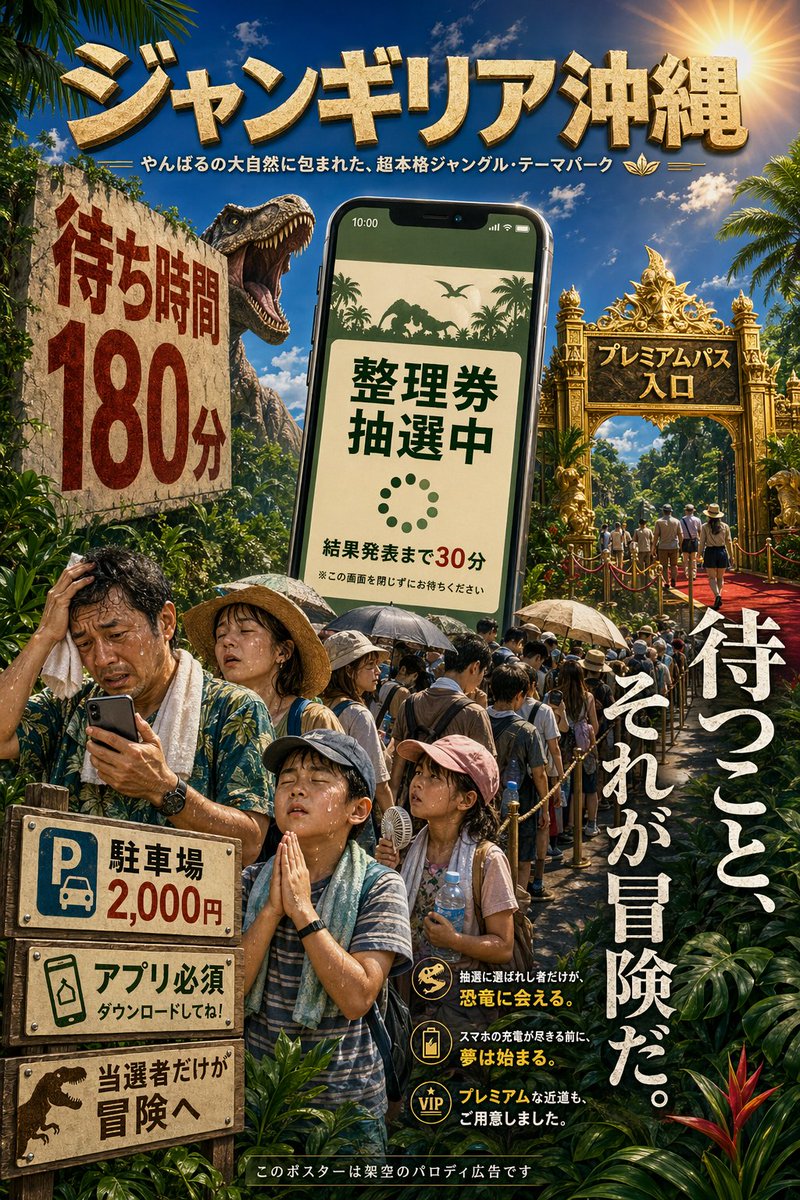 日式丛林主题公园恶搞海报