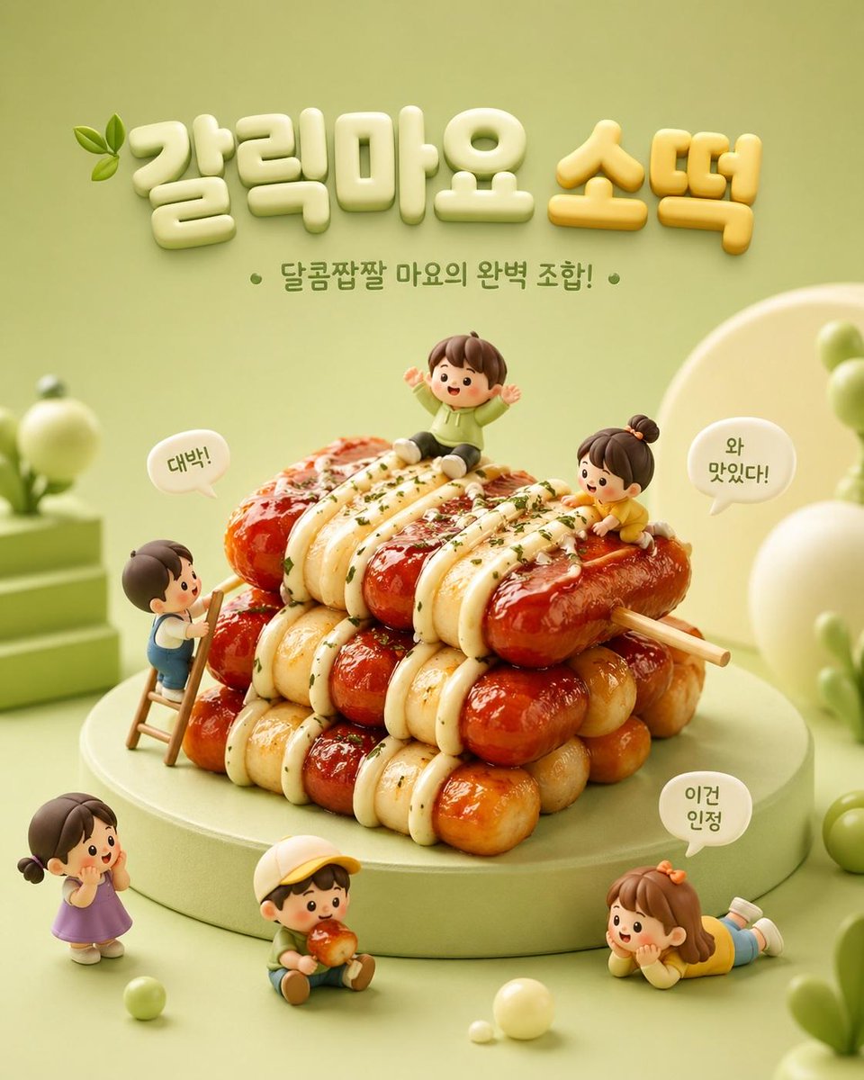 3D Q 版美食广告场景 2