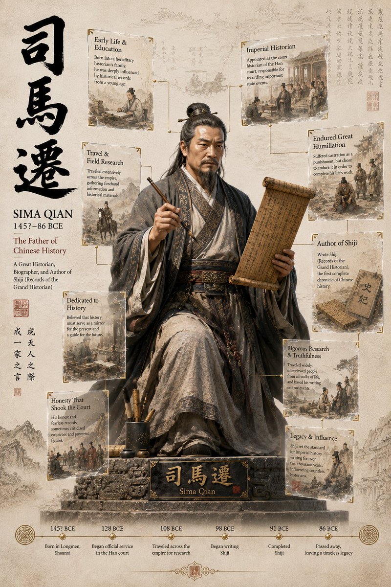 3D 历史人物传记海报模板 3