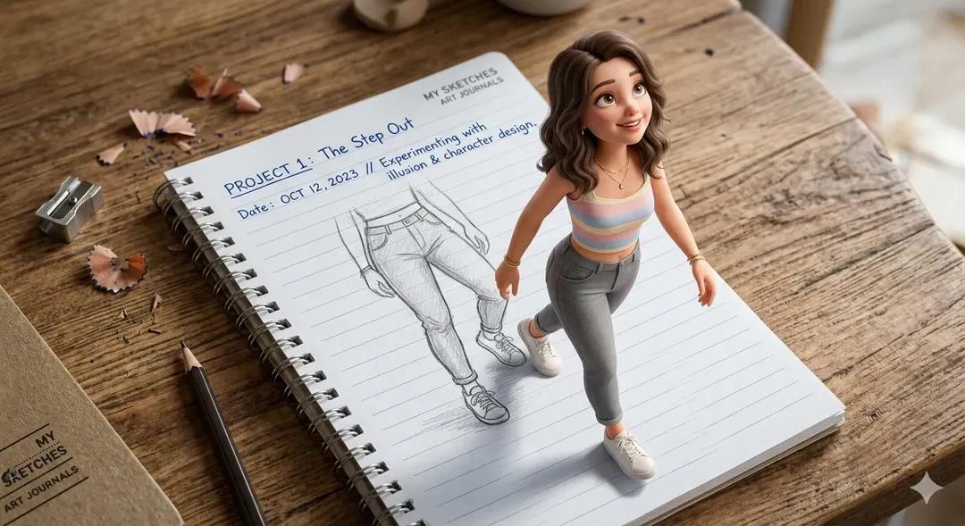 3D 笔记本错觉素描 4