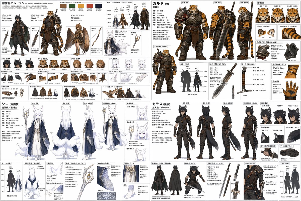 四象限 RPG 角色设计表