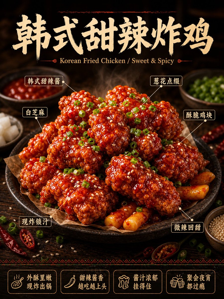 《餐饮新品主打海报》提示词 4