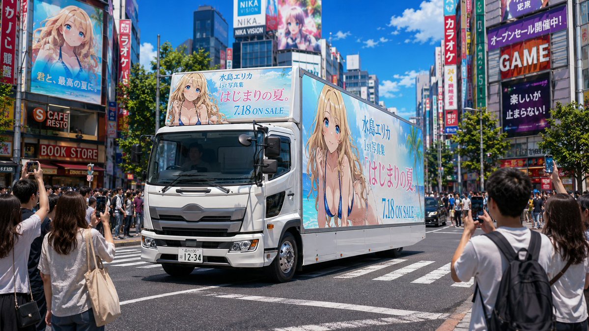 日本动漫偶像宣传卡车