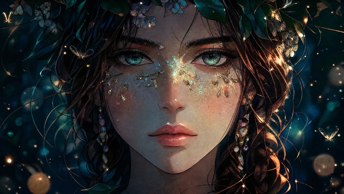 梦幻动漫森林仙女肖像