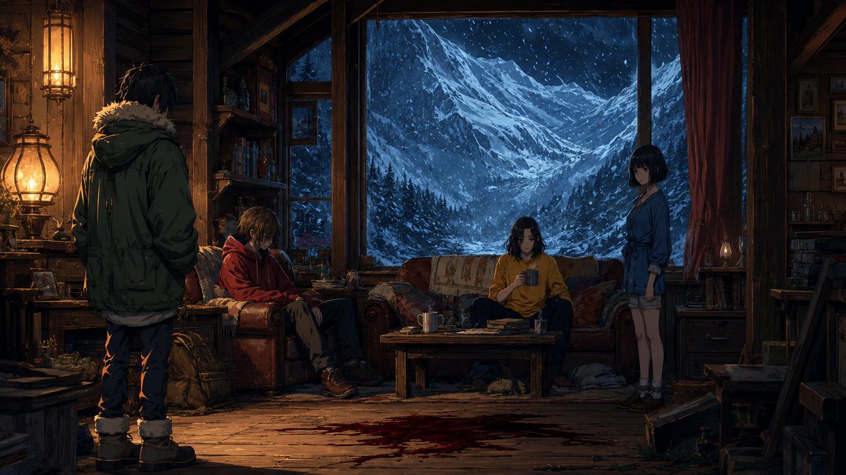 神秘山间小屋动漫场景 2