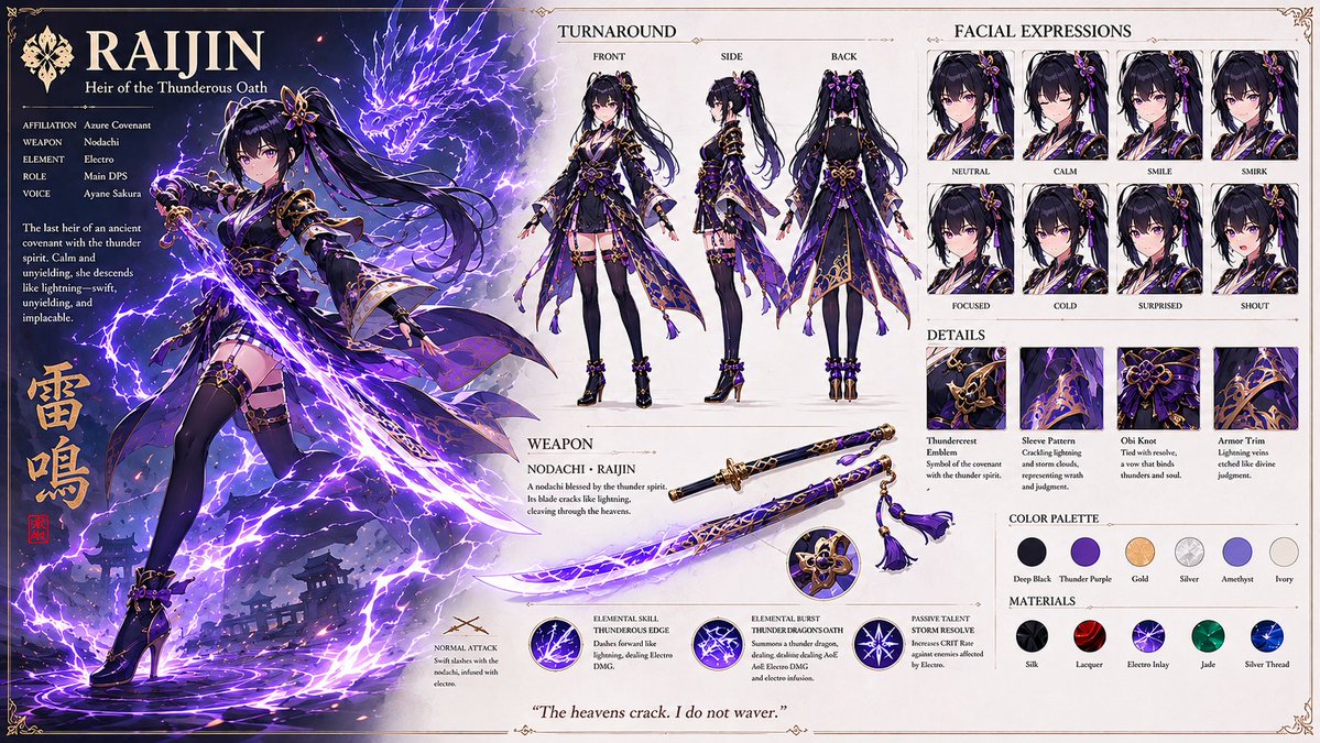 动漫 RPG 角色设计图