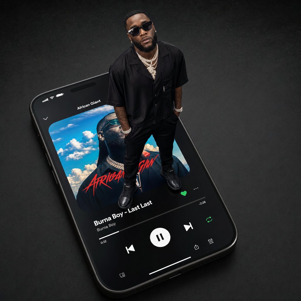 Spotify 手机上的巨型艺术家