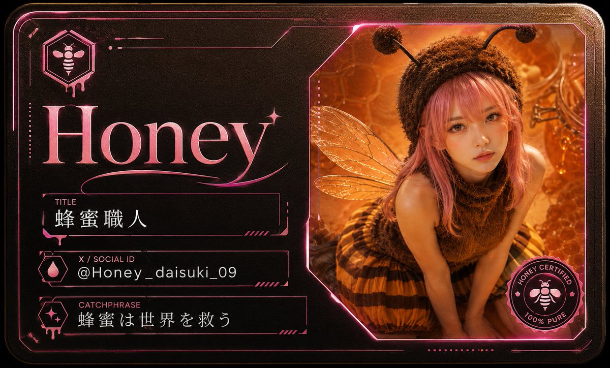 Honey Bee 创作者卡片