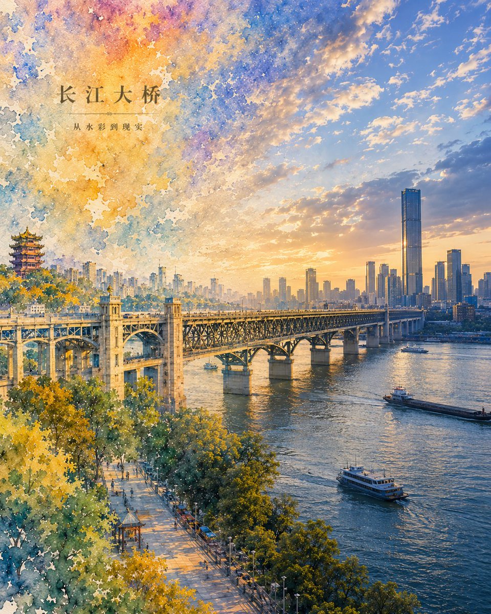水彩幻化现实：北京 CBD 海报 4