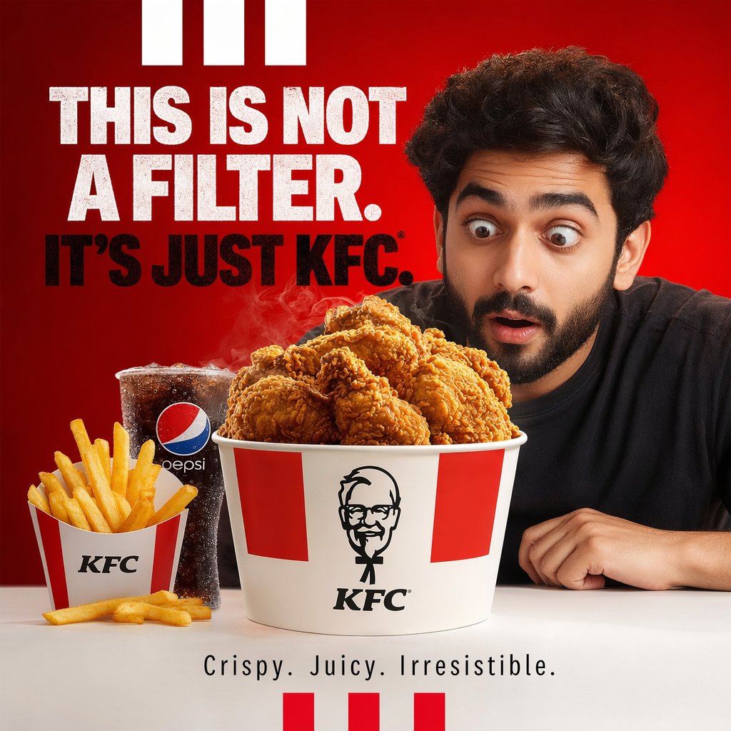 醒目的 KFC 食品广告海报 2
