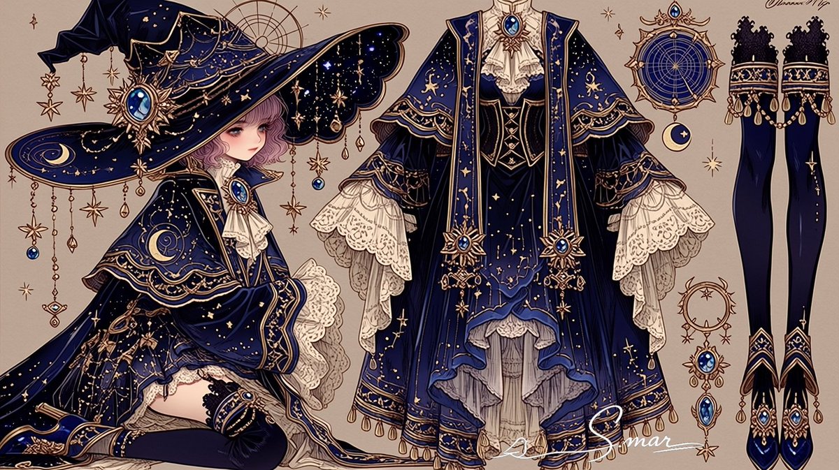 星辰女巫服装设计图