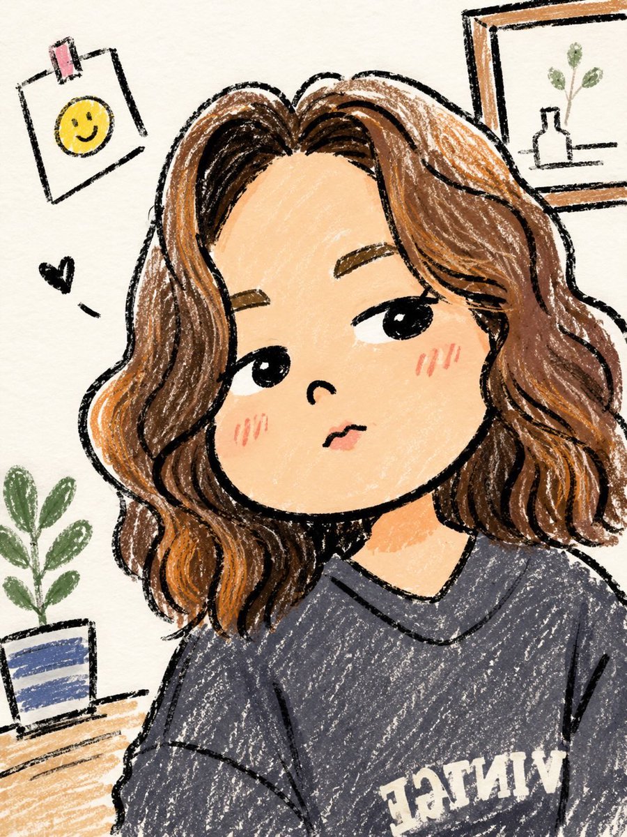 Q 版女孩蜡笔插画 2