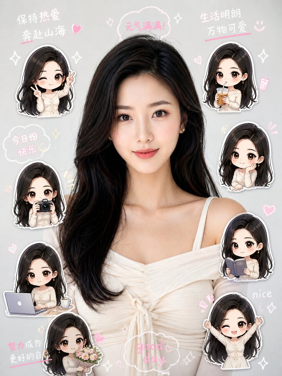 Chibi Mini-Me Scrapbook Portrait 2