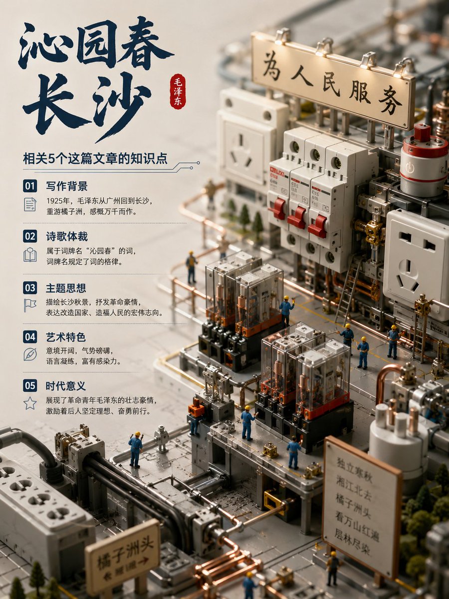 中国诗词电子元件微缩模型海报
